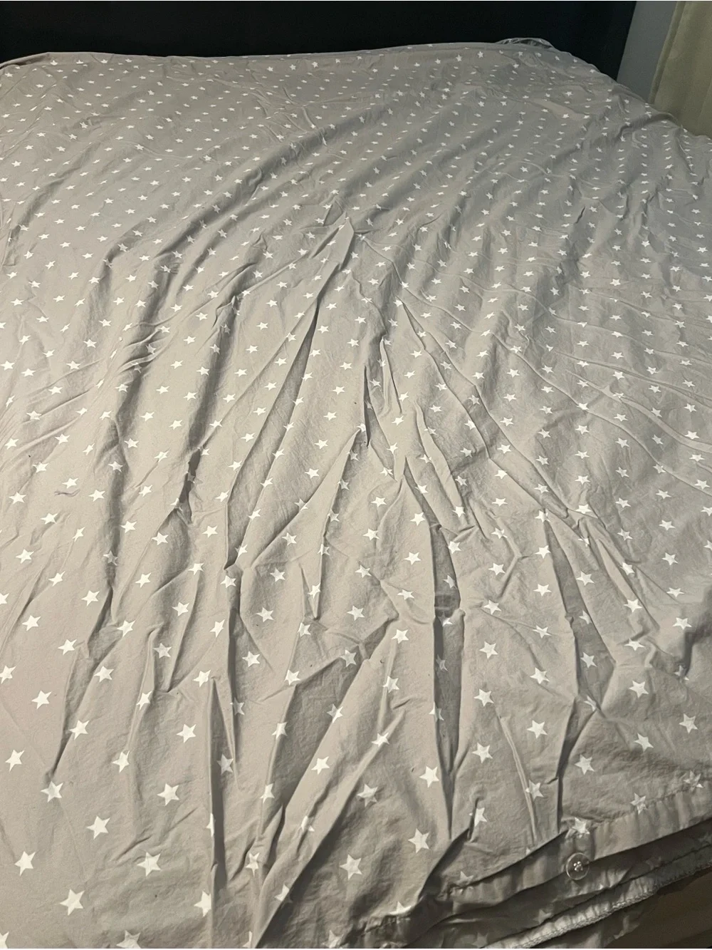 Pottery Barn Kids Gray Star Pattern Duvet Cover